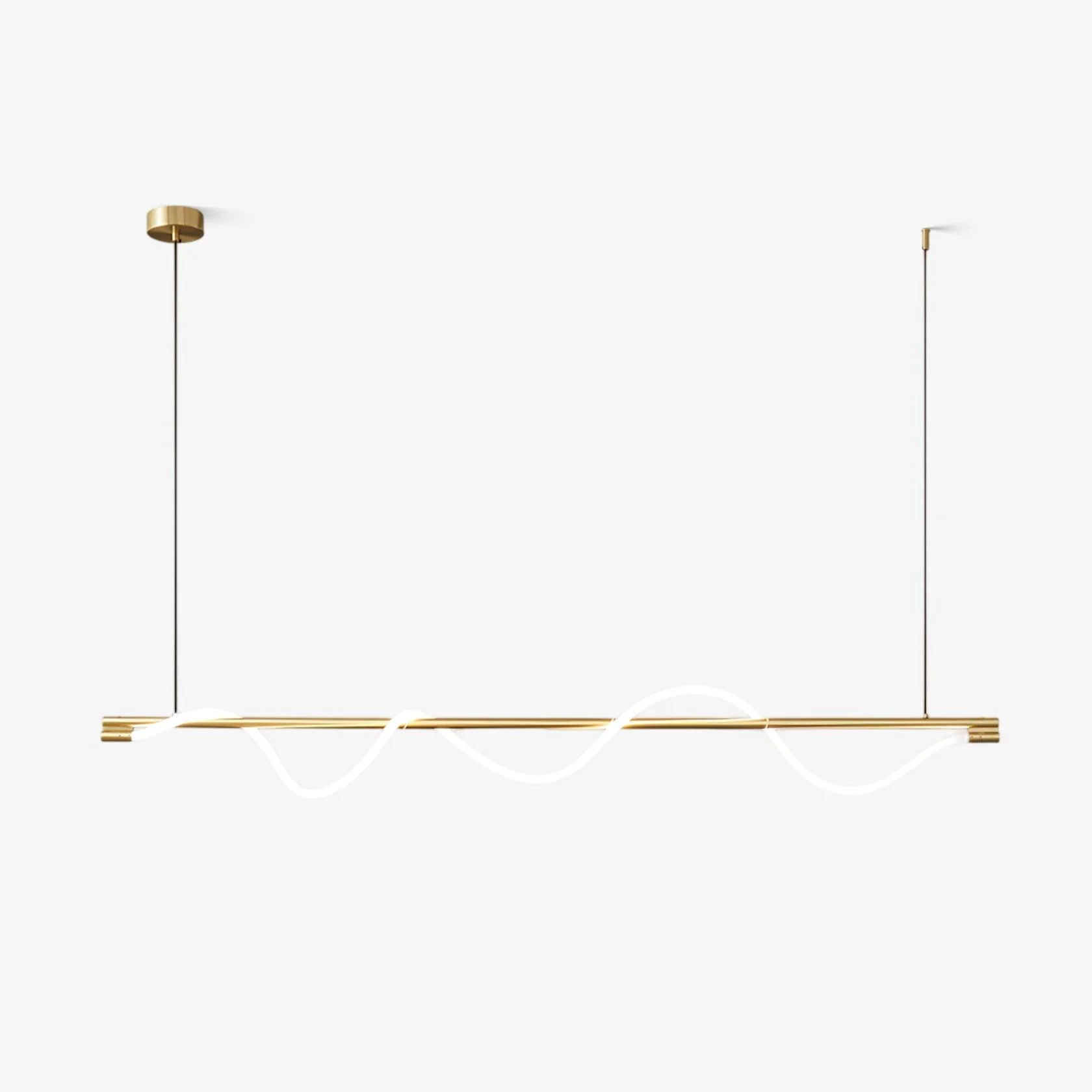 Pulse Lámpara Colgante Blanco Minimalista Latón