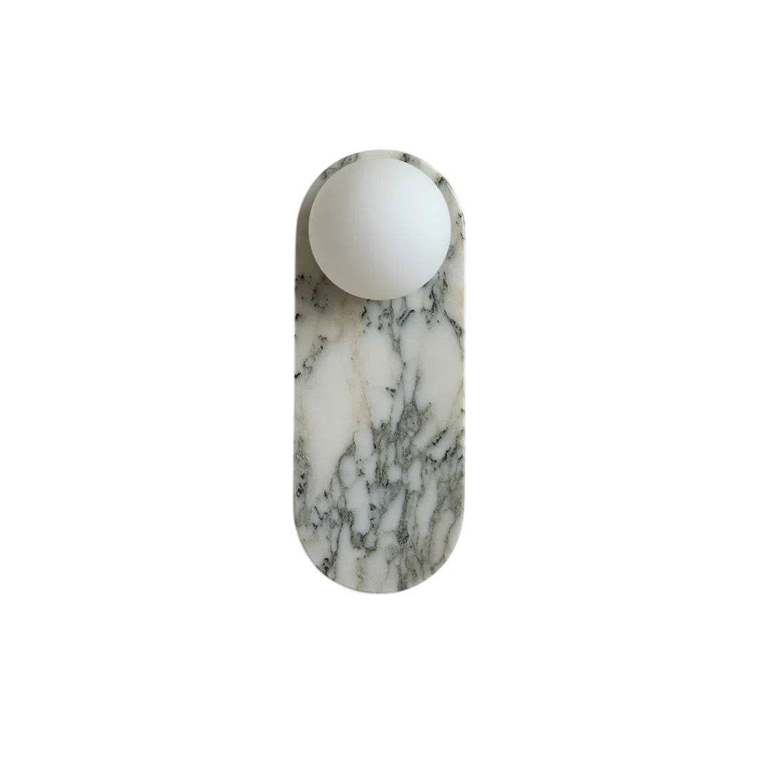 Comarion Aplique de pared Mármol Jade Premium Blanco
