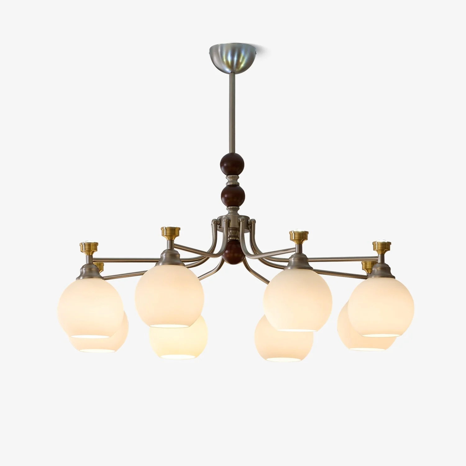 Eursoria Tradicional Arte Orbe Madera Cristal Araña De Luces