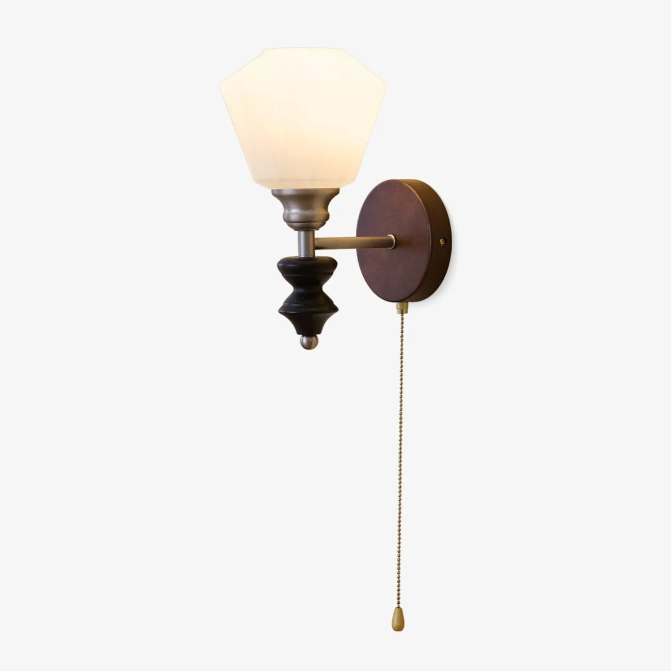 Lucille Aplique de pared Vidrio Madera Clásico Arte