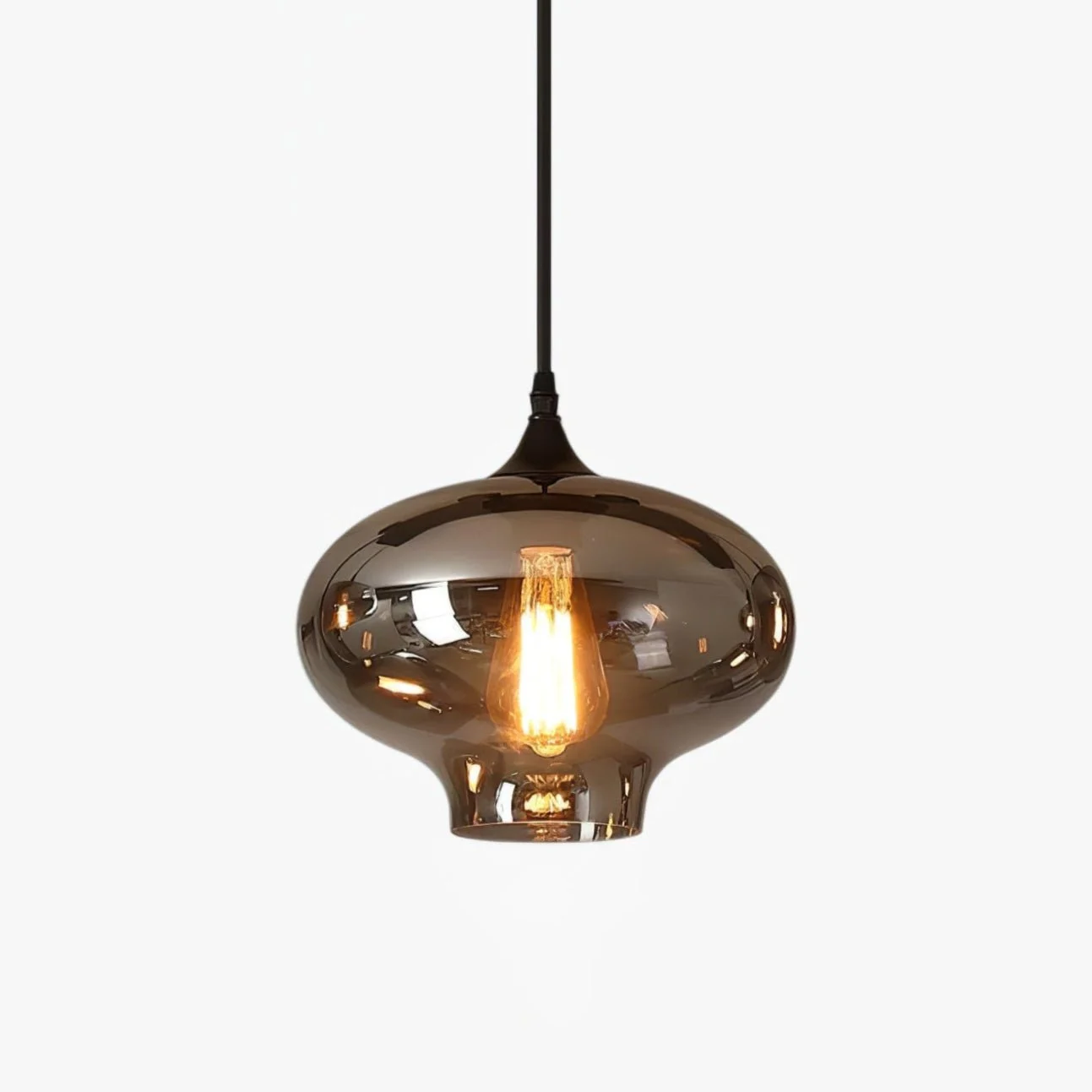 Mirelia Lámpara Colgante Gris Negro Industrial