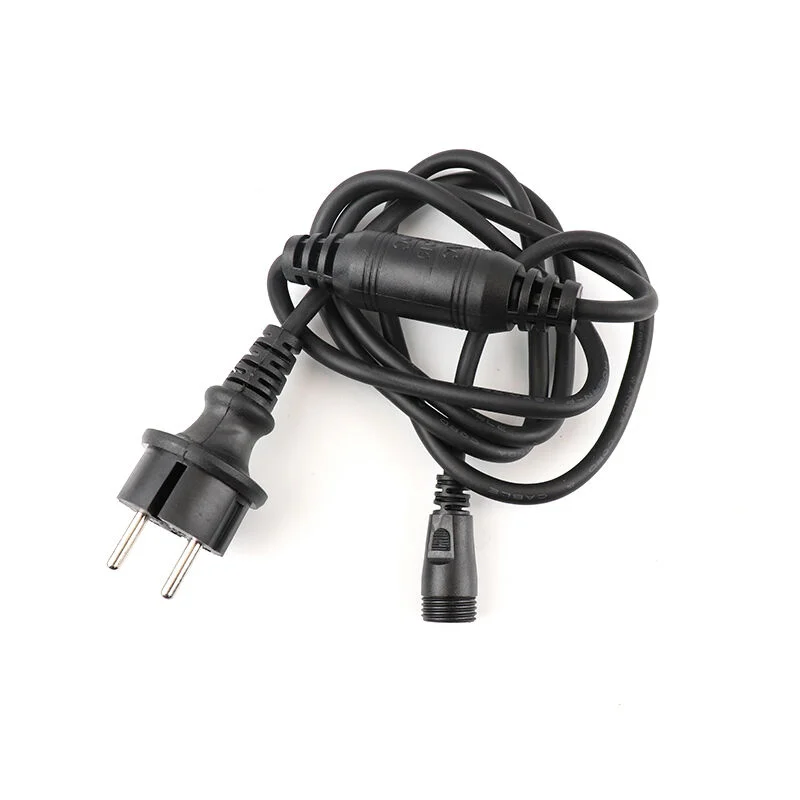Cable de conexión negro, 5 amperios, máximo 600 vatios