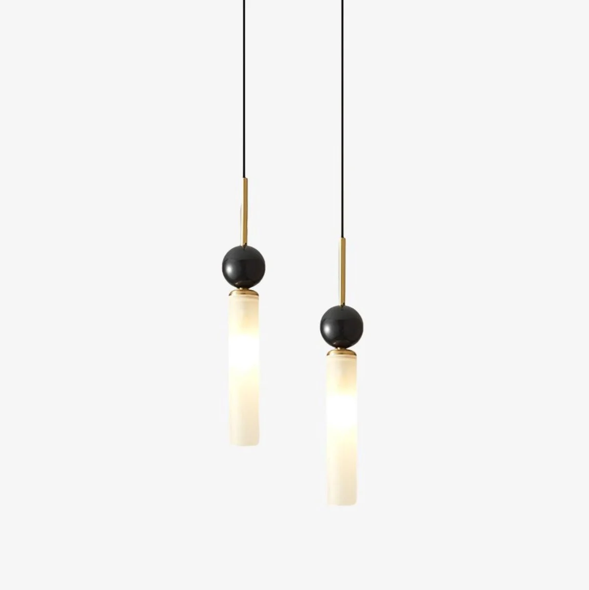 Thea Lámpara Colgante Negro Mármol Minimalista
