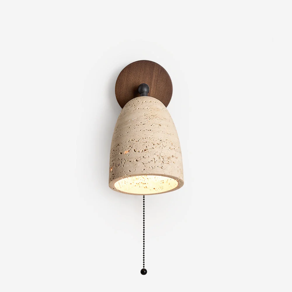 Solaro Lámpara de Pared de Travertino con Cadena