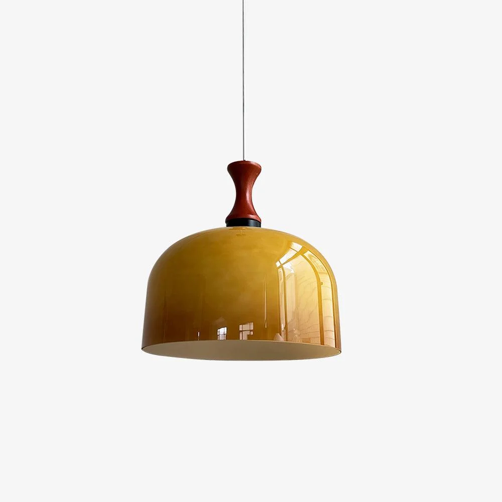 Lioraer Lámpara Colgante Marrón Vidrio Retro