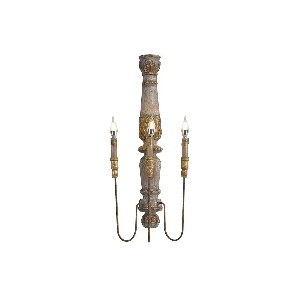 Vevenir Vintage Industrial Vela Madera Apliques de pared
