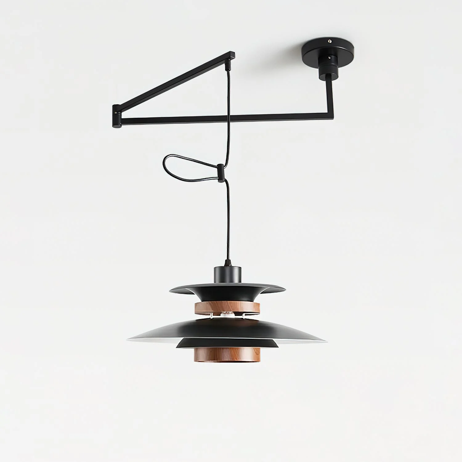 Virelith Lámpara Colgante Moderna Acero y Madera