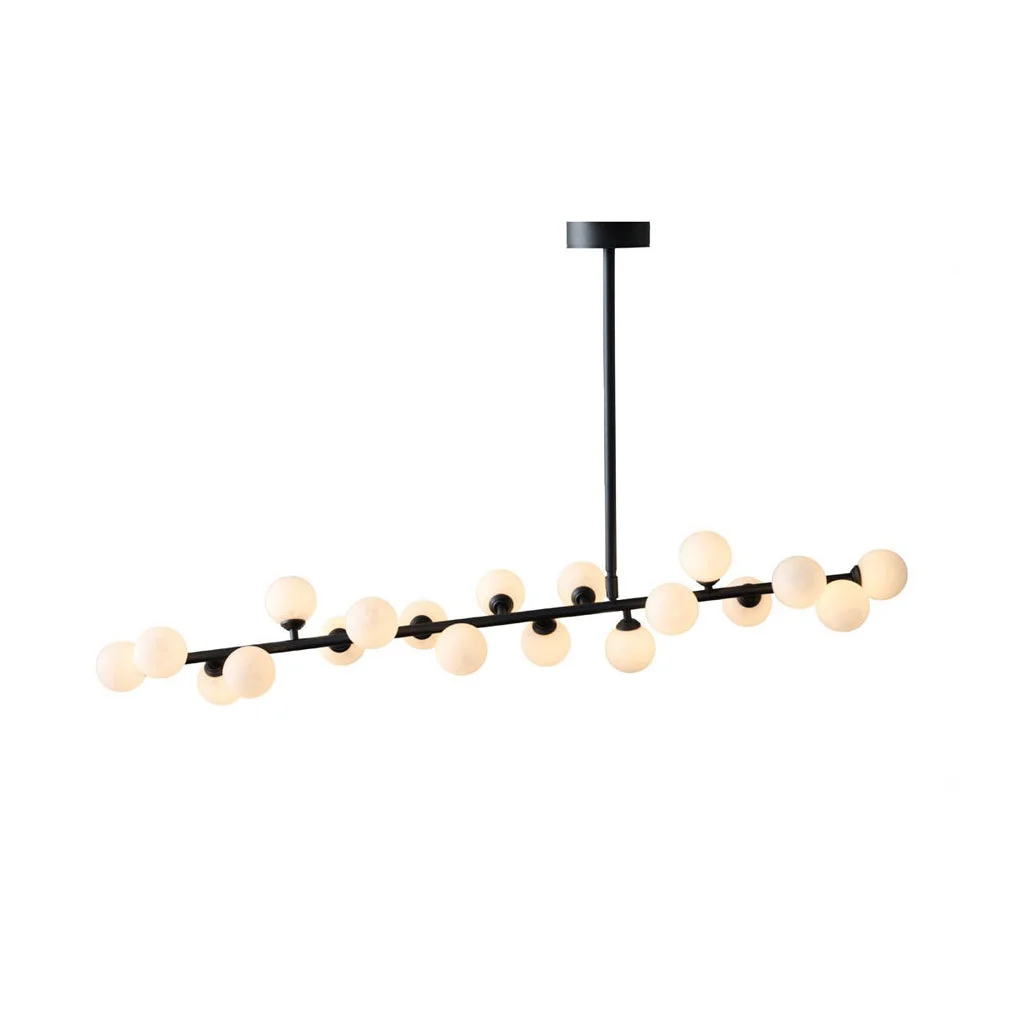 Eshair Lámpara Araña Minimalista Moderna Latón Y Cristal