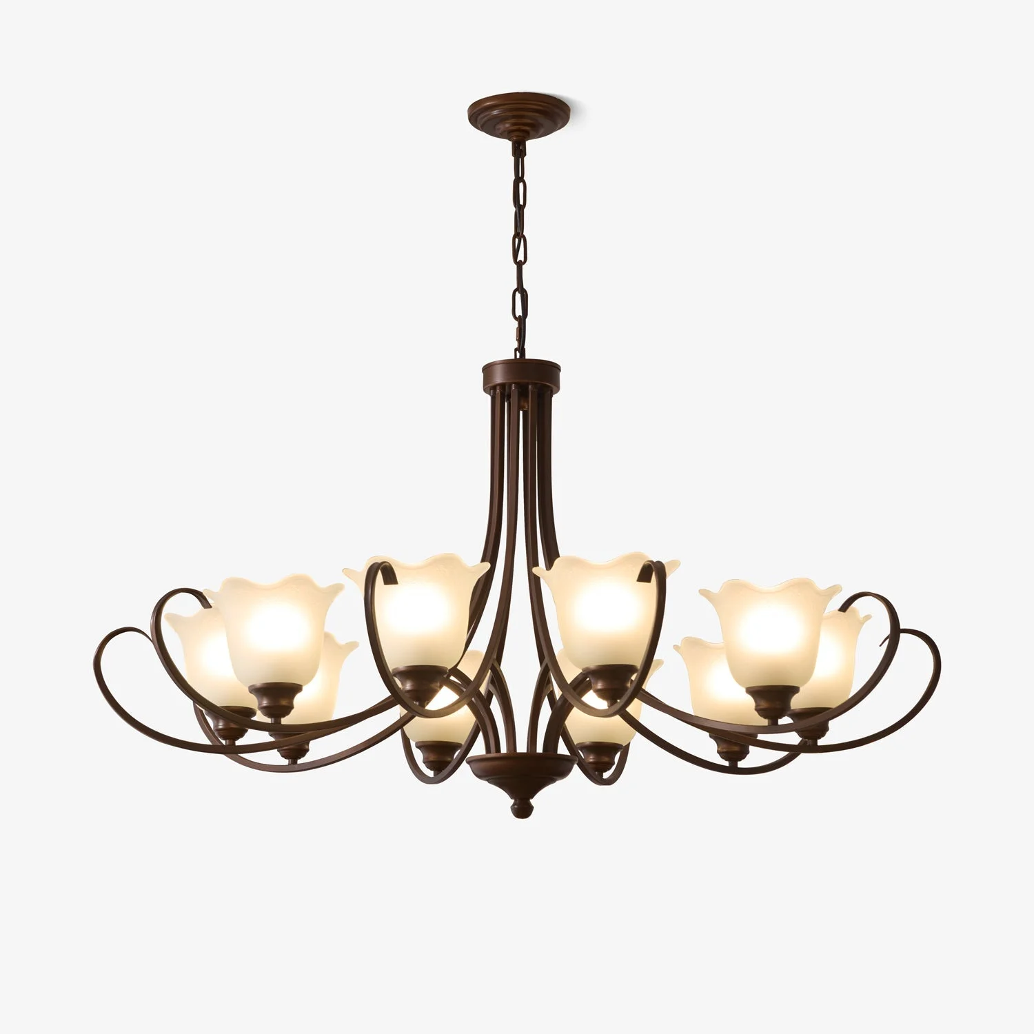 Nydorisra Vintage Floral Cristal Araña De Luces