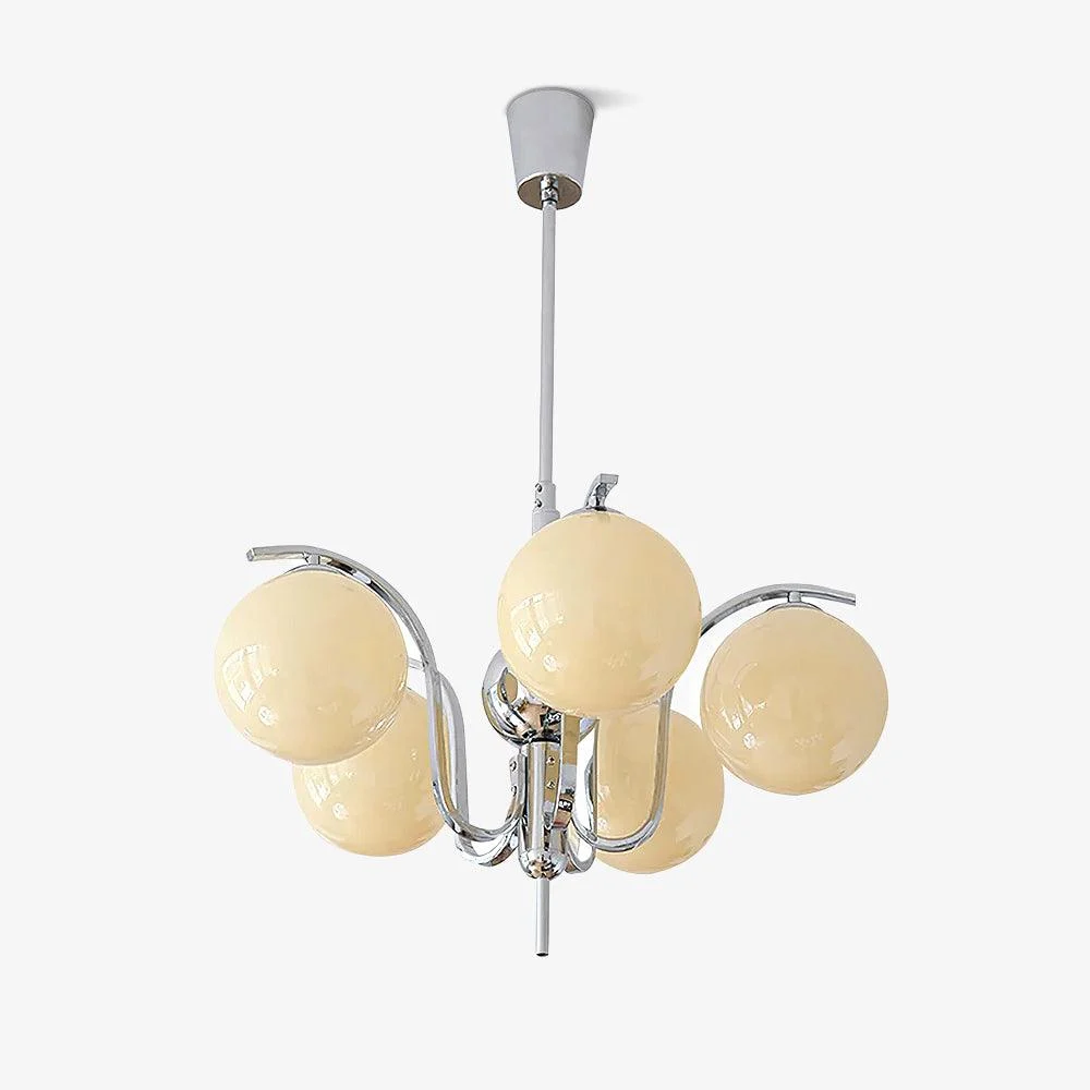 Lustra Araña De Luces Cromo Cristal Modo Deco Elegante