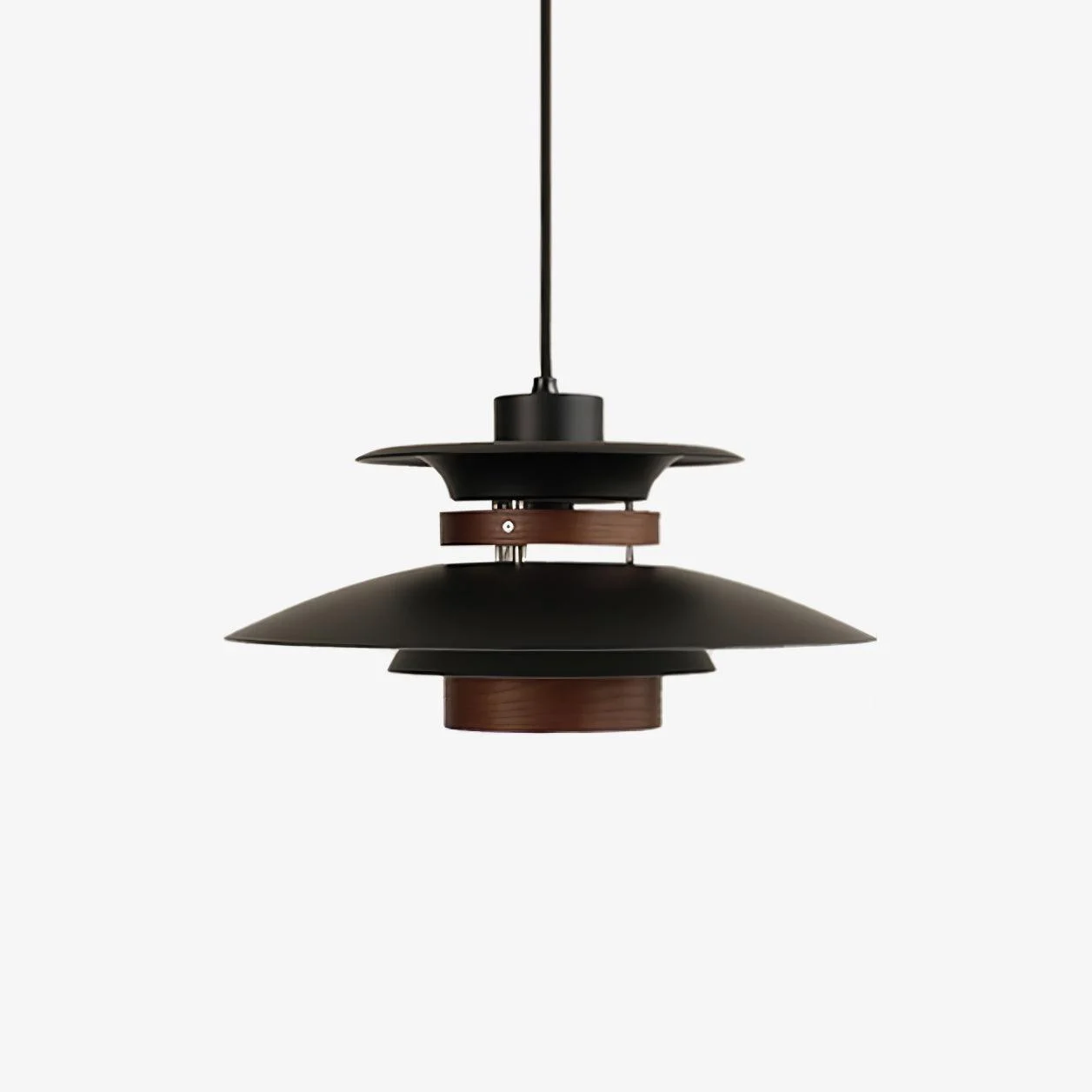 Solara Lámpara Colgante con Pantalla de Madera en Capas