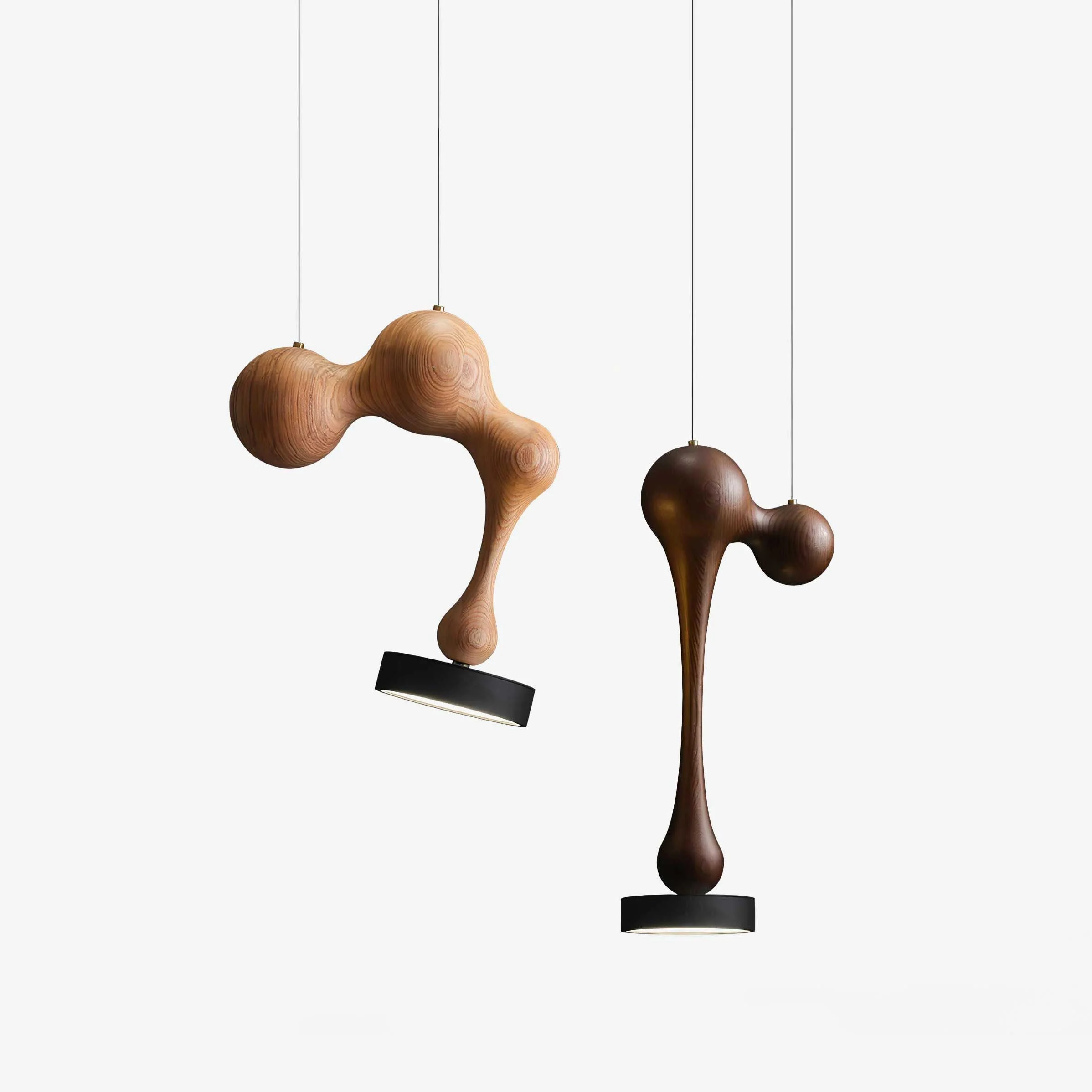 Drovia Lámpara Colgante Rústica de Madera