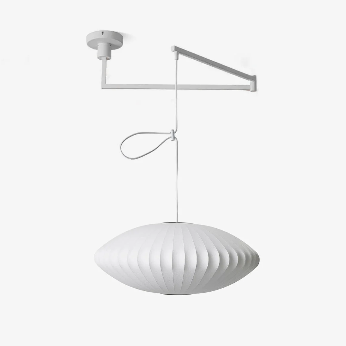 Solarnce Lámpara Colgante Minimalista Seda y Acero