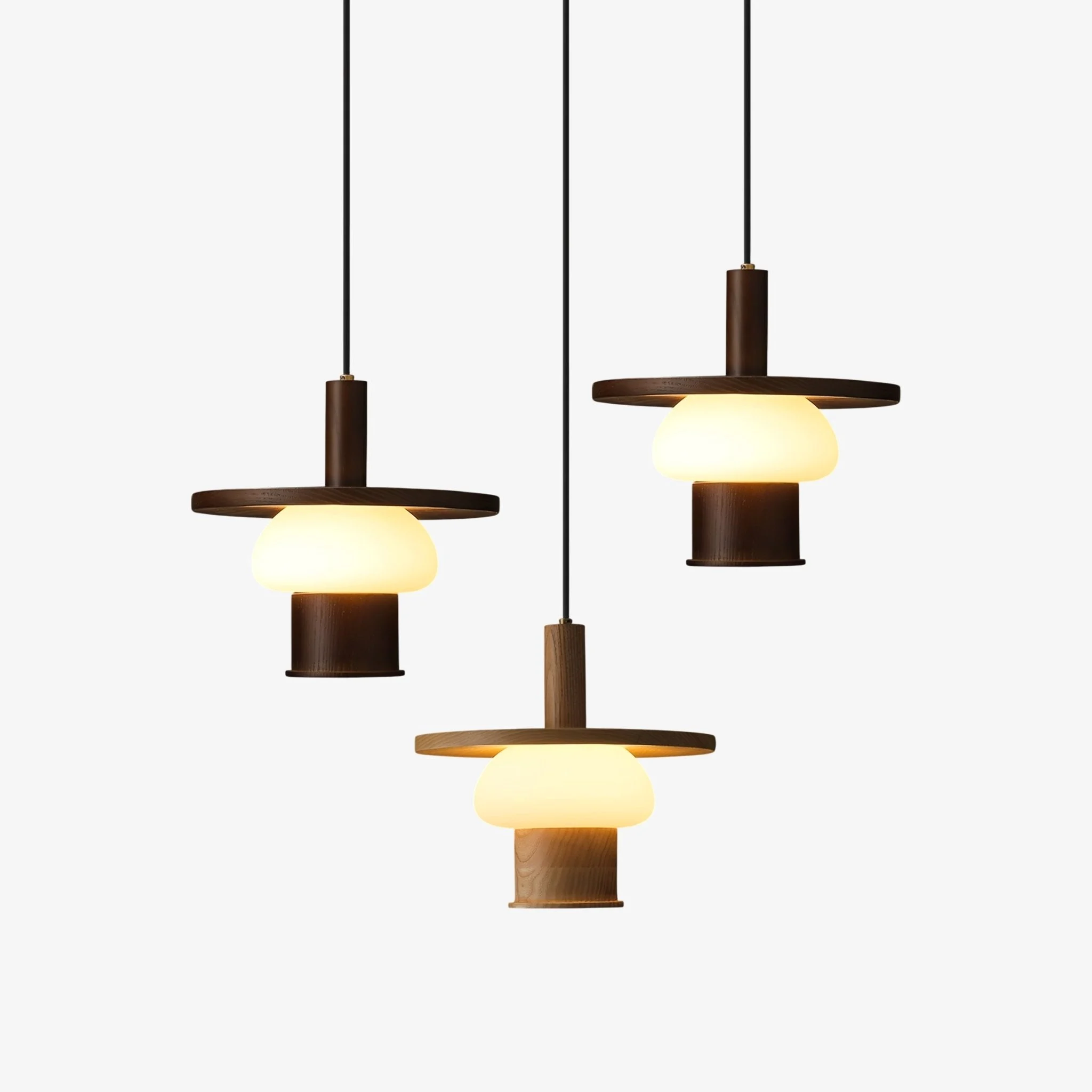 Zephaan Lámpara Colgante Cristal y Madera Clásica