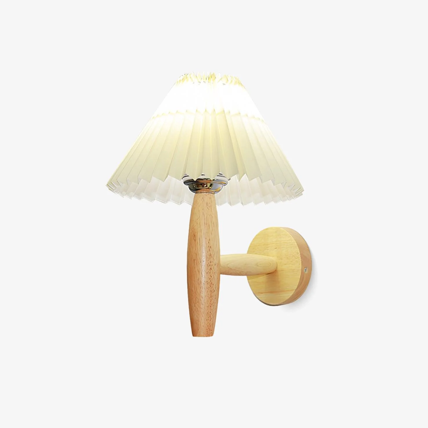 Lincoln Wandleuchte Beige Holz Modern Beleuchtung