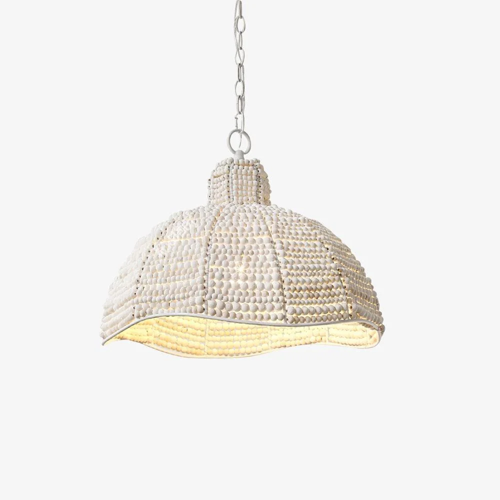 Beadora Lámpara Colgante Blanco Contemporáneo Madera