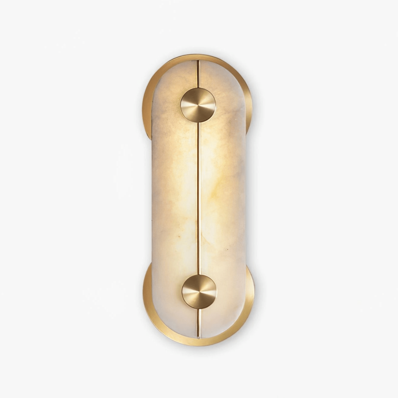 Selene Aplique de pared Alabastro Contemporáneo Oro Latón