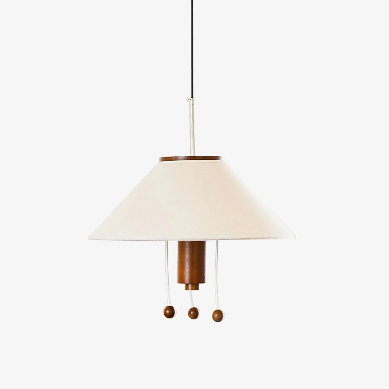 Zathee Lámpara Colgante Nórdica Clásica Madera y Tela