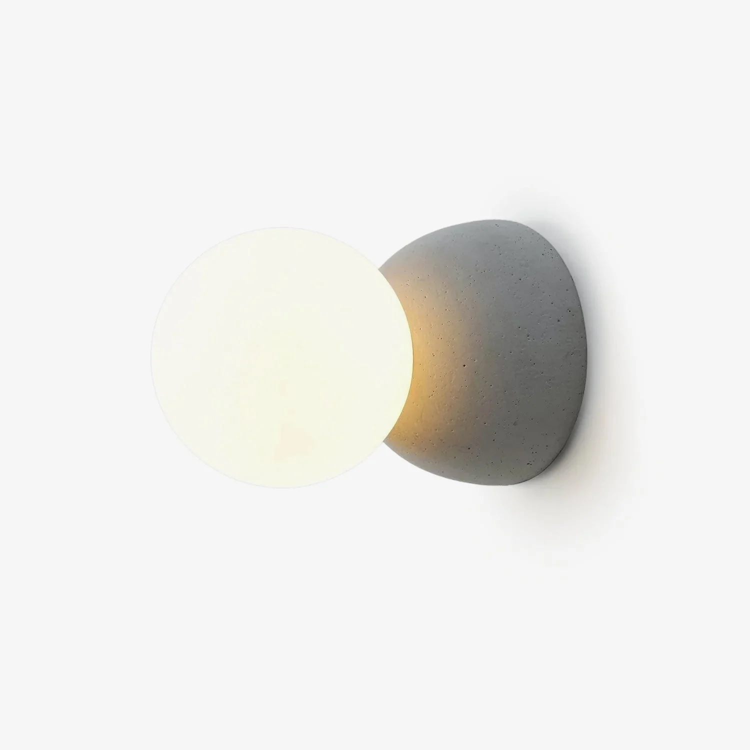 Lustra Aplique de Pared de Concreto con Cristal Opalino