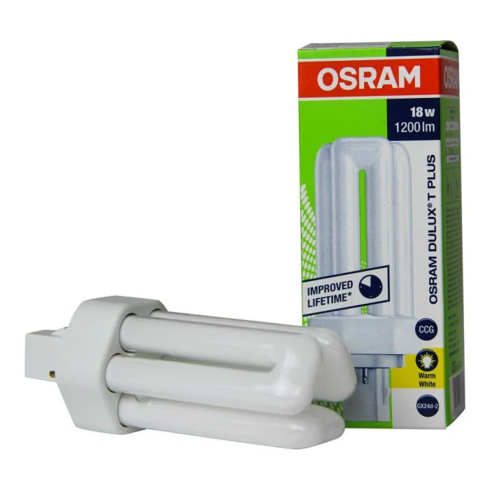 Osram Dulux T Plus 18W 830 | Luz Cálida - 2-Pines