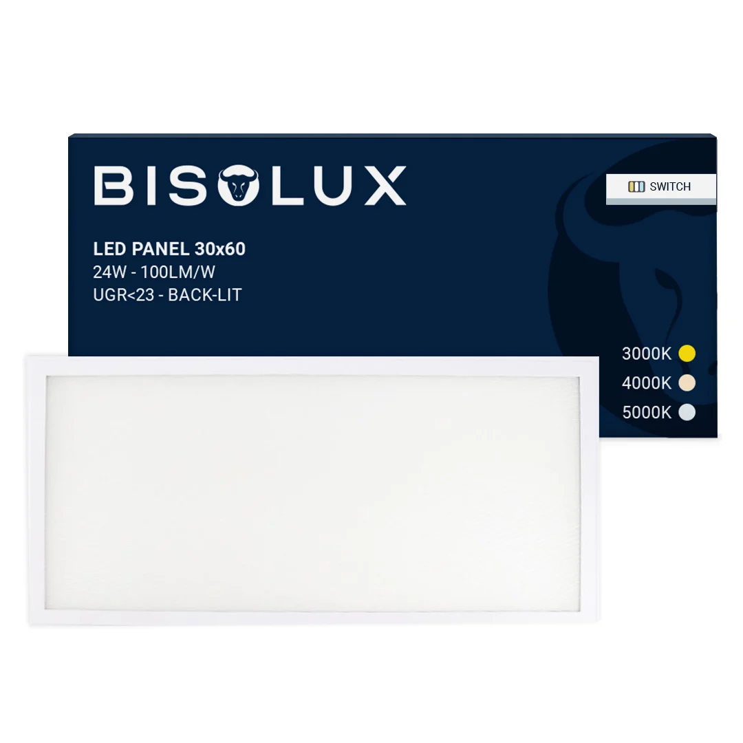 Panel LED 60x30 - 100 lm/W - UGR<23 - blanco regulable