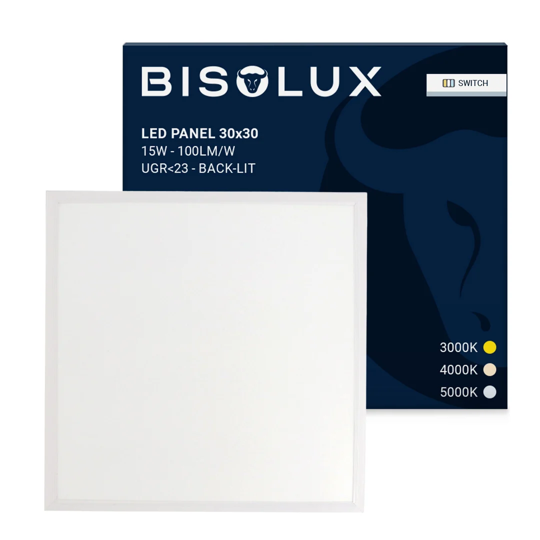 Panel LED 30x30 - 100 lm/W - UGR<23 - blanco regulable