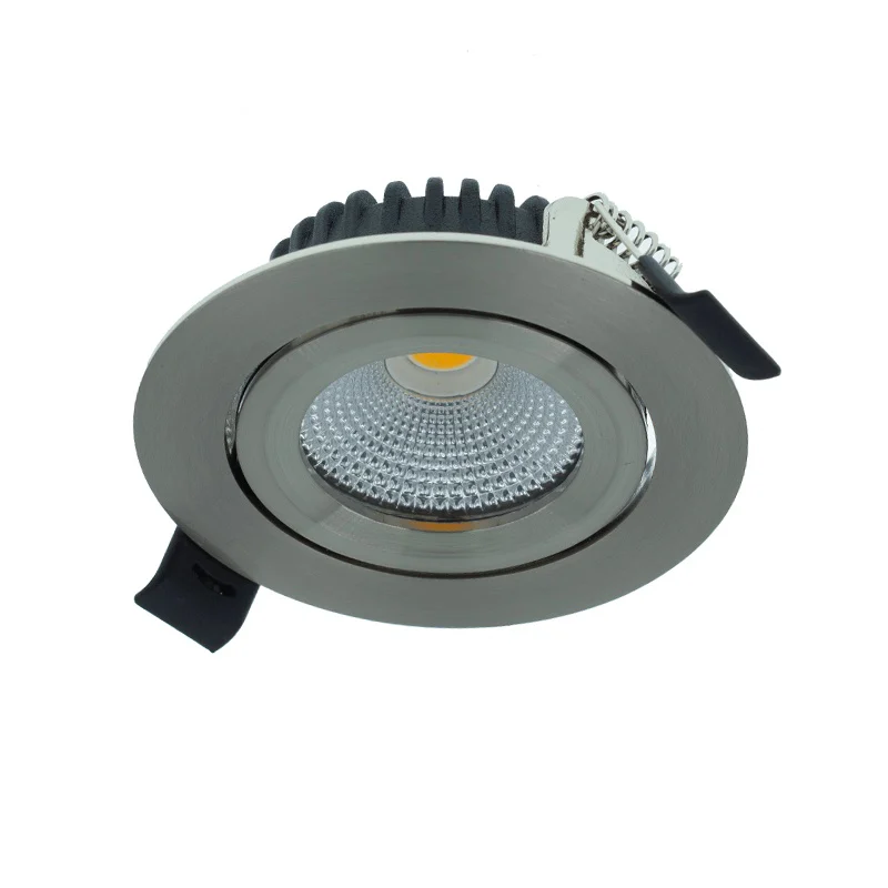 Downlight plateado de aluminio, Wimke, 5W, 2700K LED, IP44