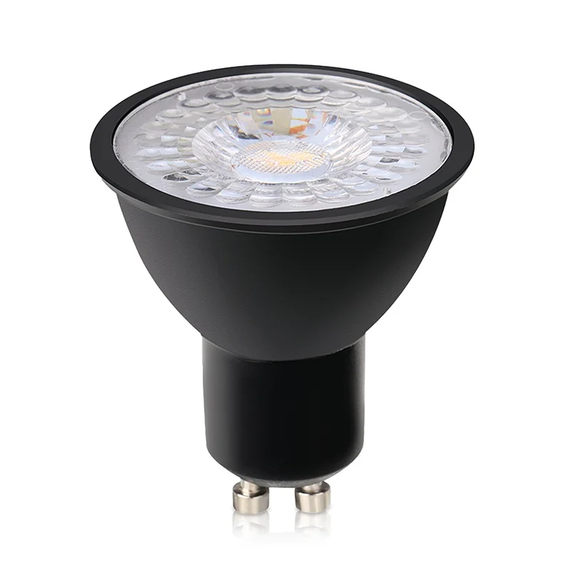 Bombilla LED GU10 regulable Antonie, negro, 3W, 3000K