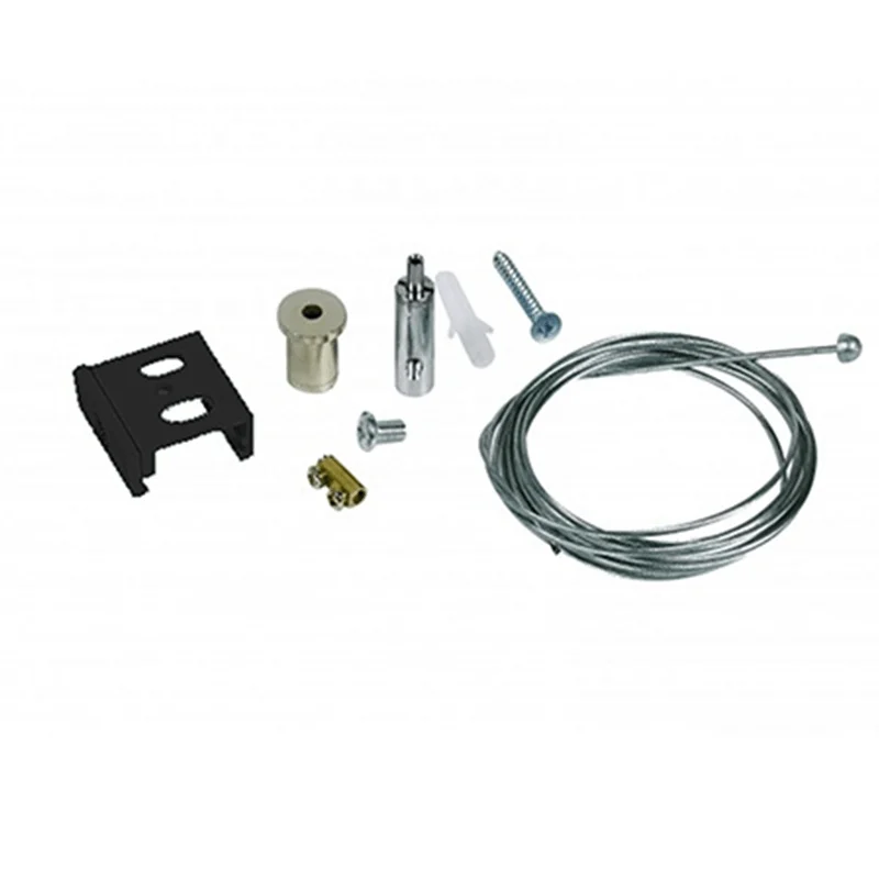 Set colgante para iluminación sobre carril trifásico, 5 metros, negro, Pro