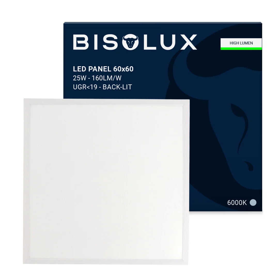 Panel LED 60x60 - 25W - 6000K - UGR<19 - retroiluminado