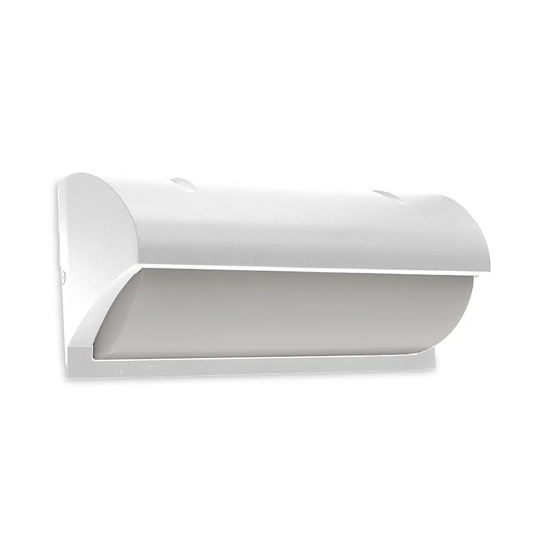 Lámpara exterior blanca de aluminio, Rajko, 12W, 3000K LED, IP54