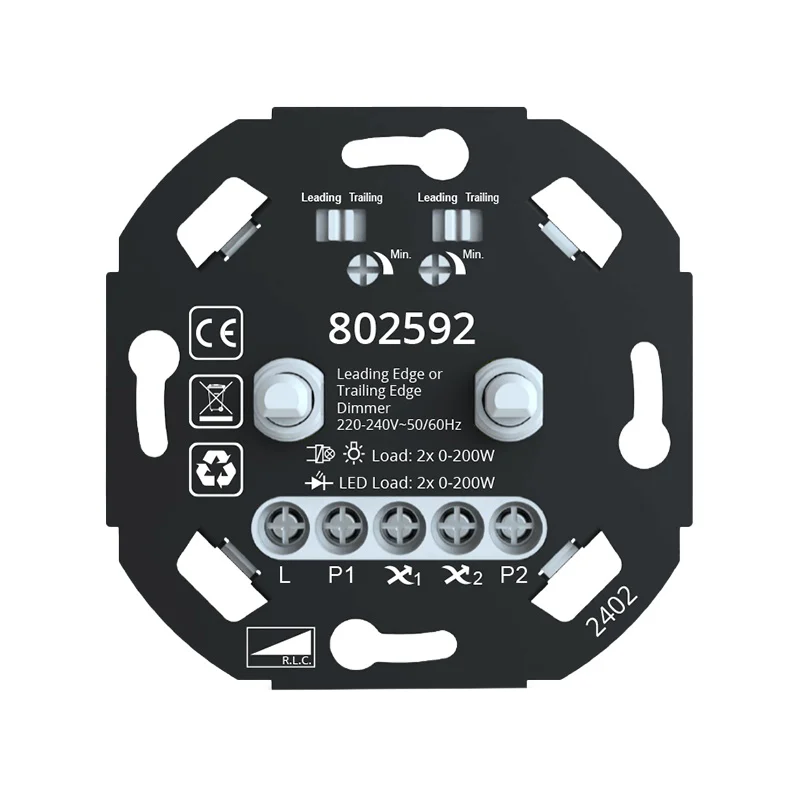 Atenuador LED doble 0-200W