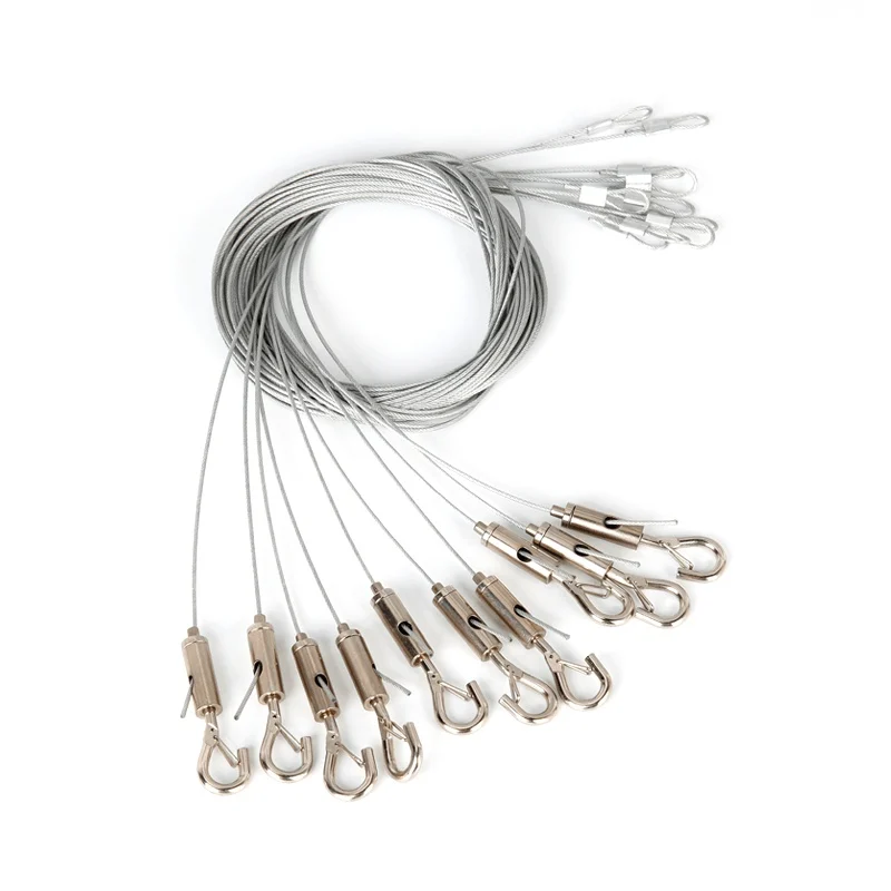 10 cables de suspensión con gancho, 2m, para línea de luces Saturno