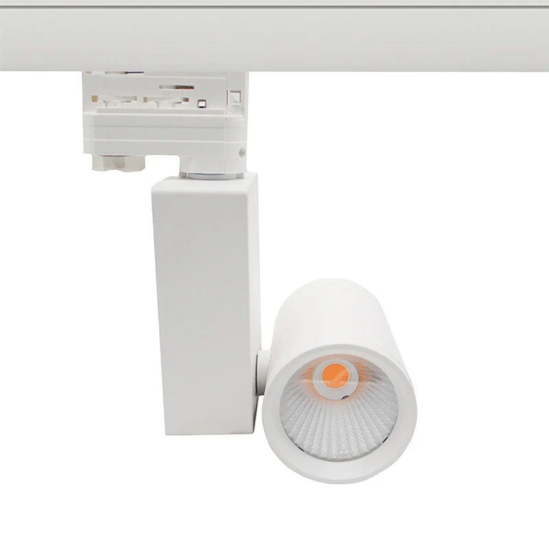 Foco de carril trifásico blanco Deena, 18W, 3000K, Pro