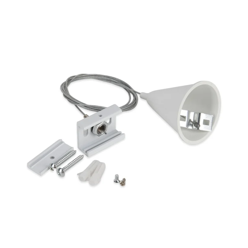 Set colgante para iluminación sobre carril trifásico, 1,5 metros, blanco, Pro