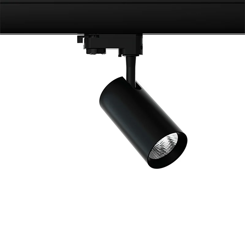 Foco de carril trifásico negro Esmiralda, 20W, 4000K, Pro