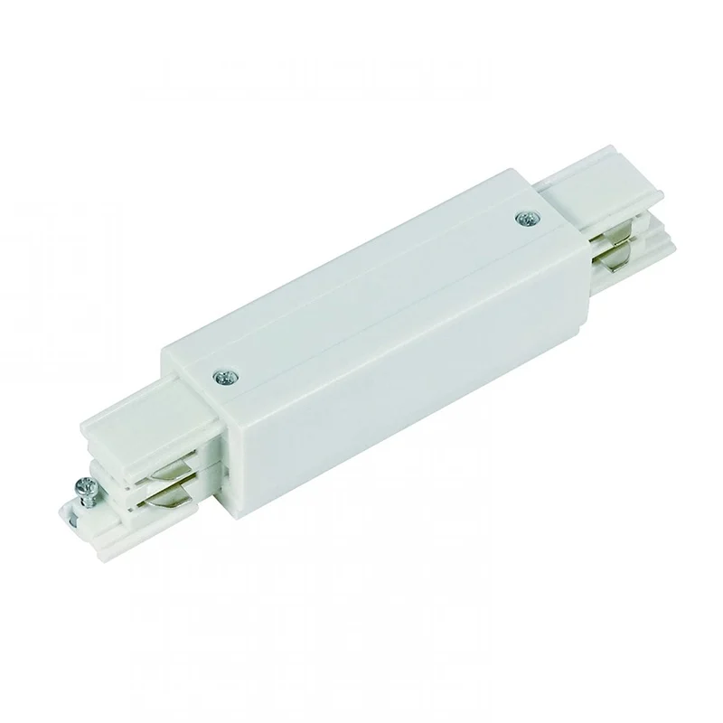 Conector en forma de I para iluminación sobre riel trifásico, blanco, Pro