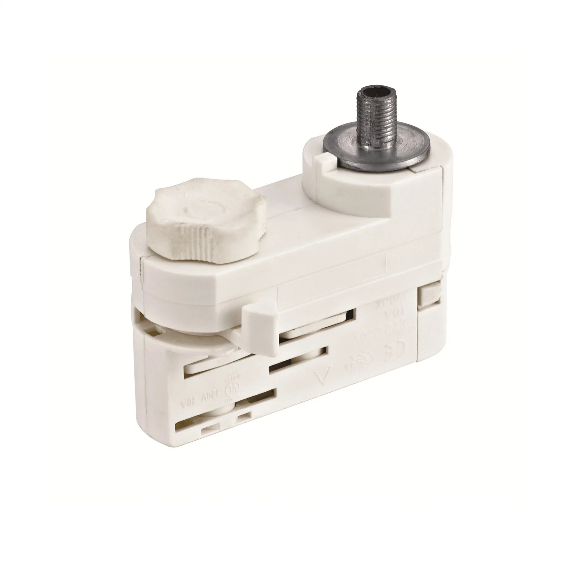 Adaptador colgante para iluminación sobre carril trifásico, blanco, Pro