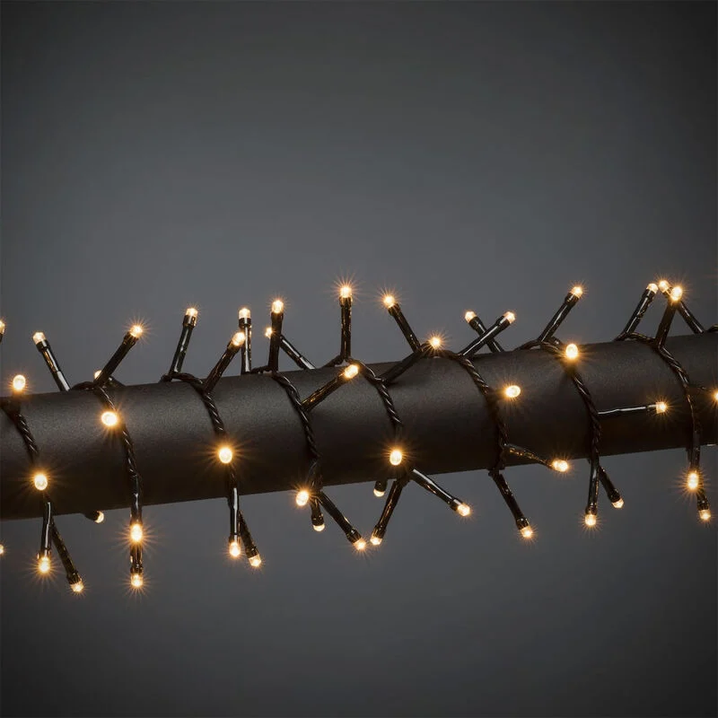 Luces de Navidad LED para exteriores de 13,5m, 180 luces blancas cálidas