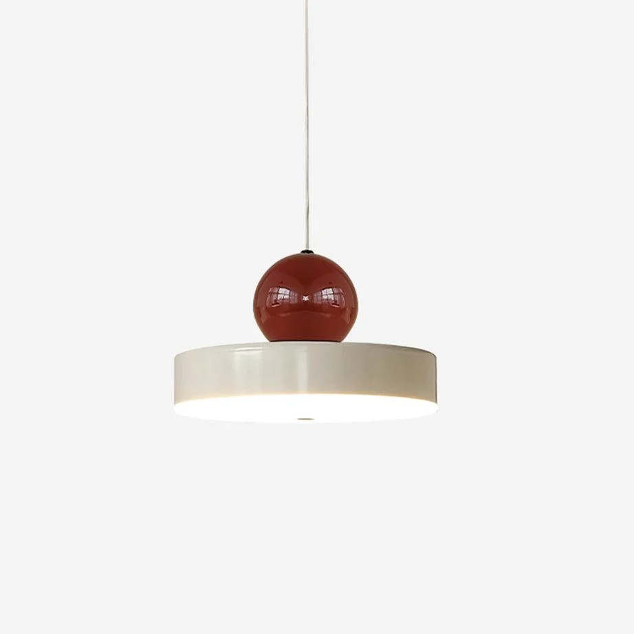 Lámpara Colgante Metal Cuerpo Esfera Pantalla Moderno Retro