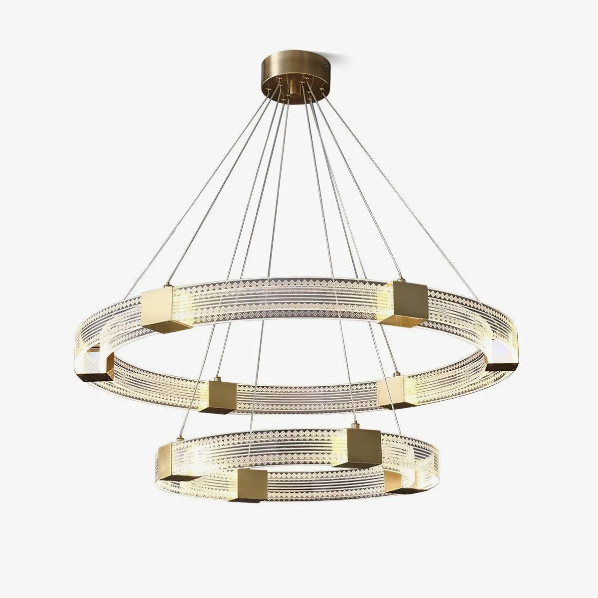Eurdora Lámparas de araña LED Anillo Moderno Minimalista