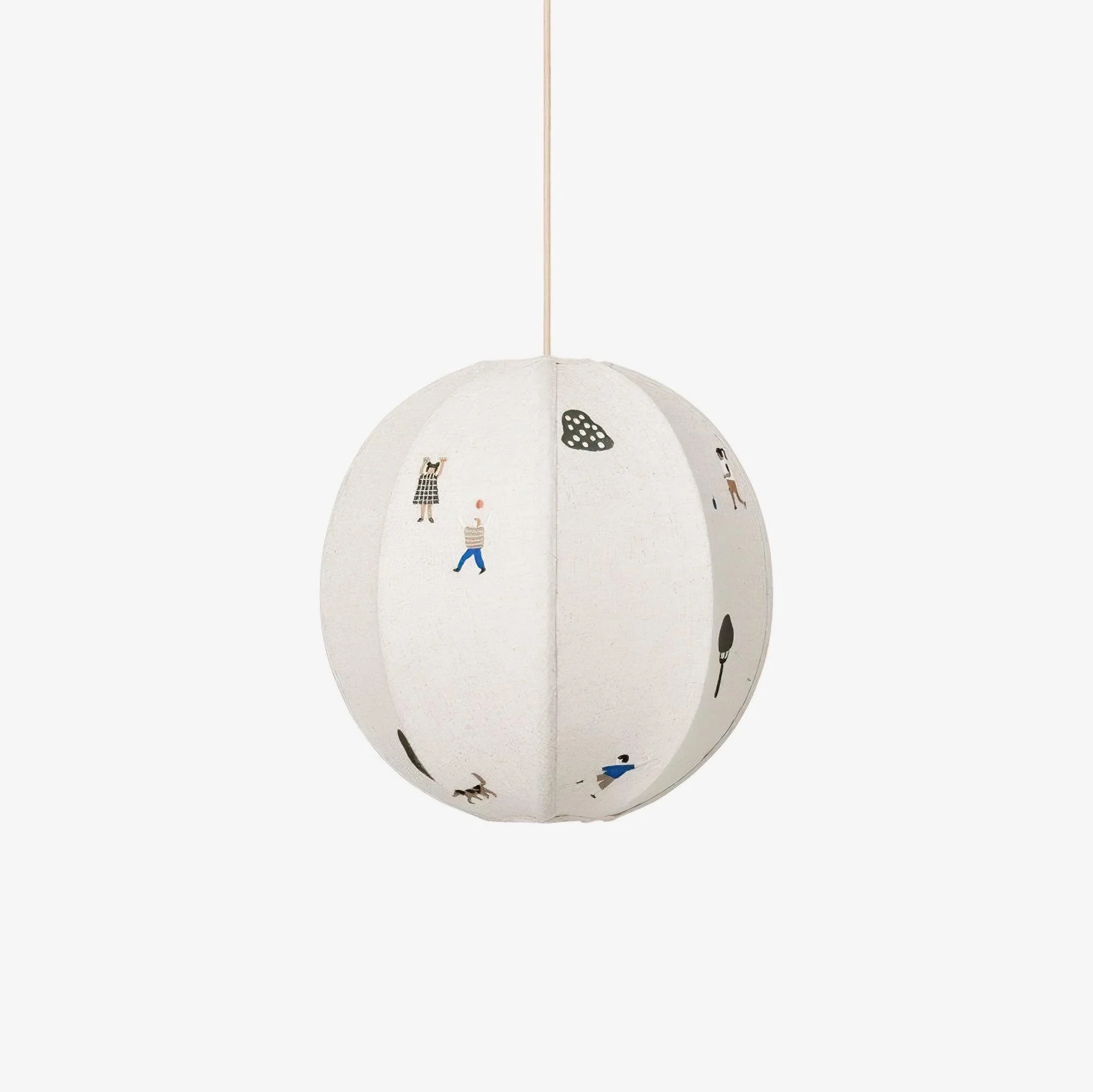 Zelarace Lámpara Colgante Blanco Tela Acogedor