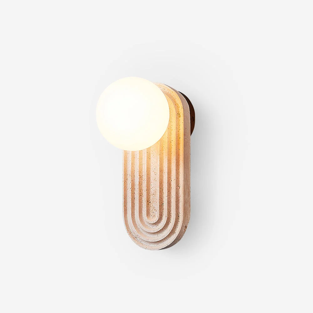 Pebivo Lámpara Pared Minimalista Travertino