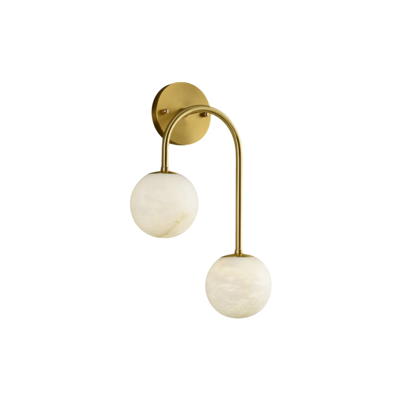 Elthaila Aplique de pared Latón Alabastro Moderno Minimalista