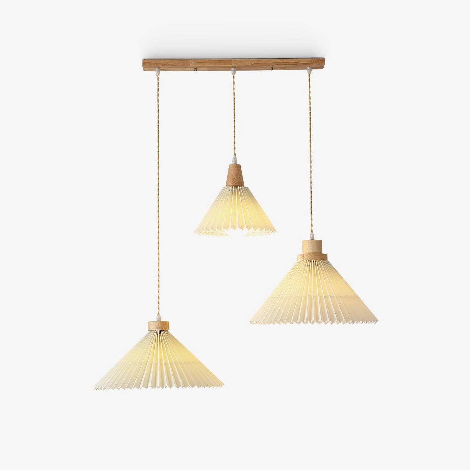 Flora Lámpara Colgante Beige Madera Moderno