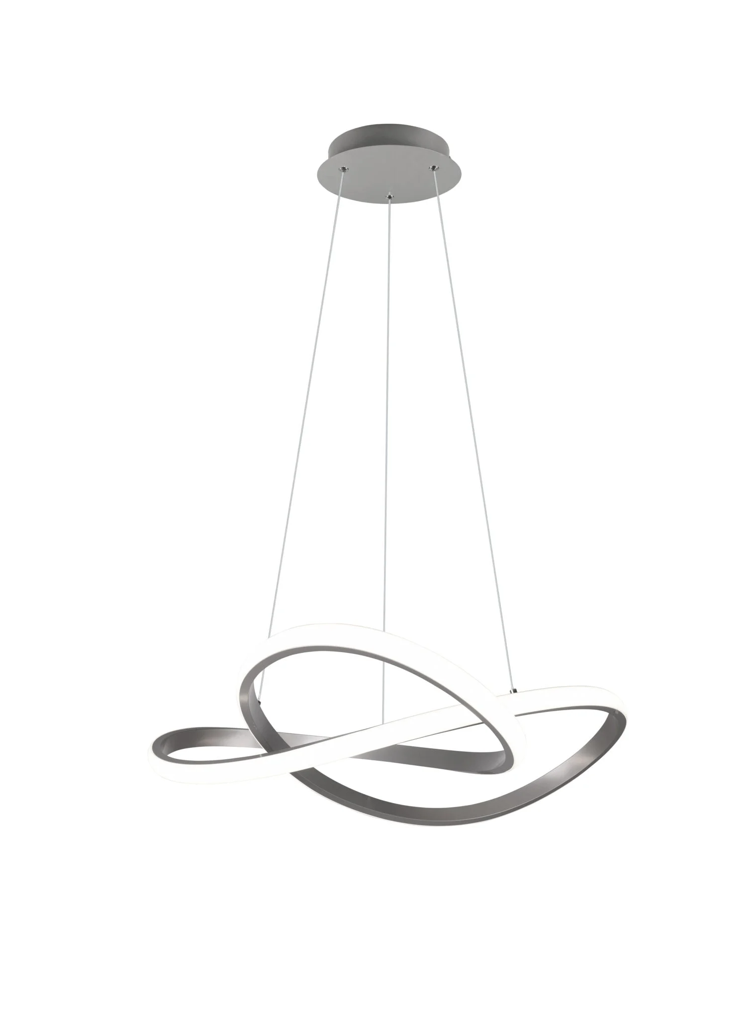 Trio Course Lámpara colgante LED de metal níquel mate R32051407