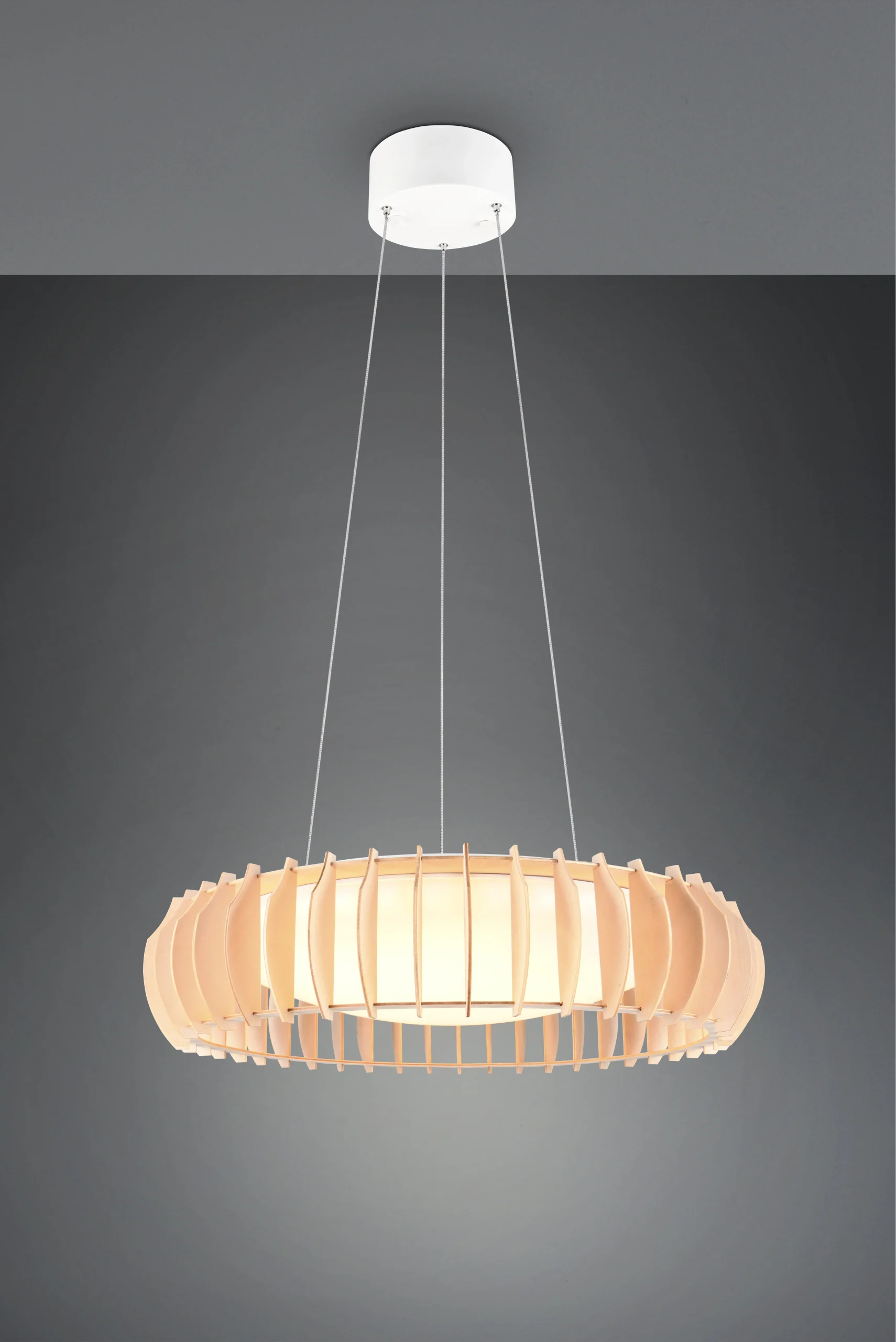 Lámpara de techo colgante Trio Monte LED blanco CCT 150cm R