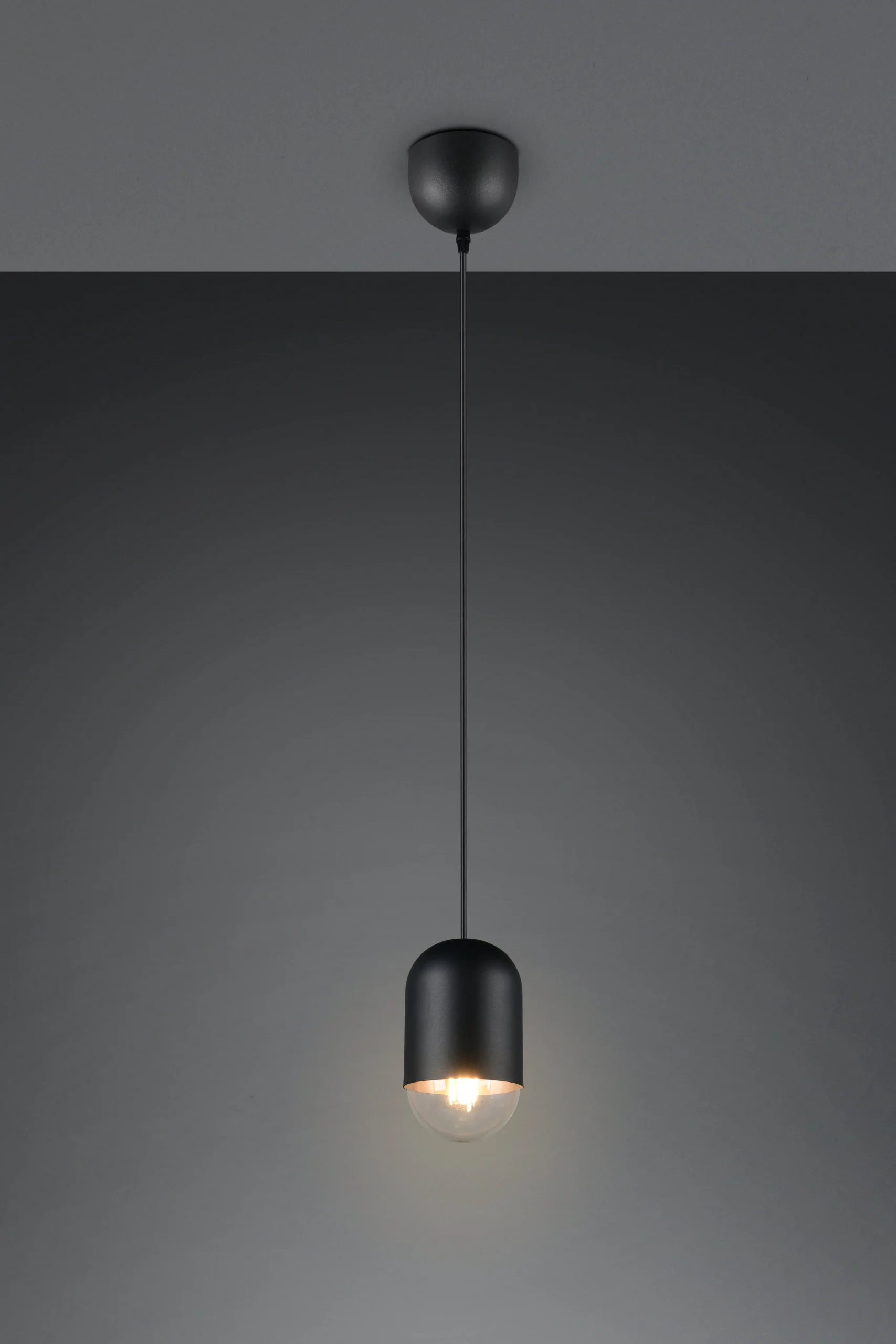Lámpara de techo colgante Trio Nara LED negro mate 2700K 150cm R