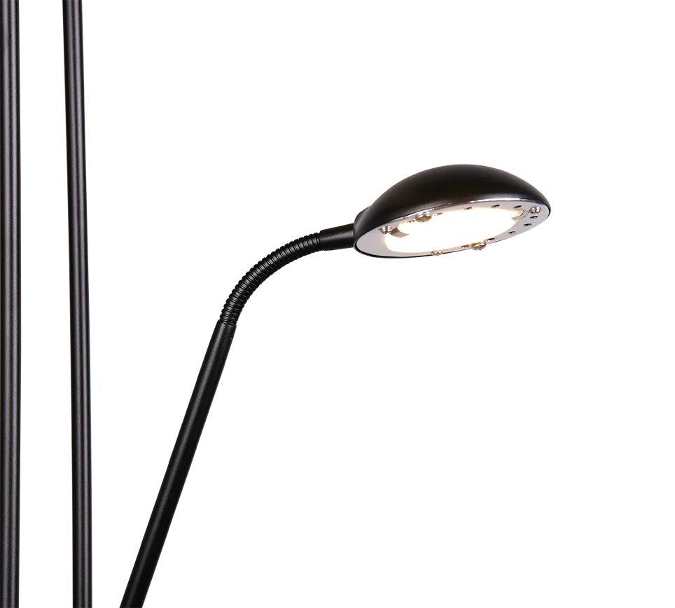 Lámpara de pie Trio Spock LED negro mate 3000K 180cm R