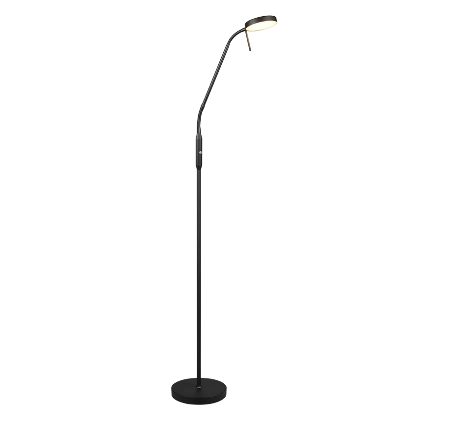 Lámpara de pie Trio Moreno LED negro mate 160,5cm R